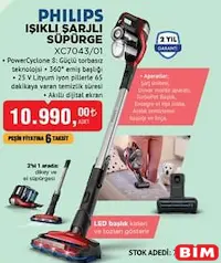 PHİLİPS ŞARJLI ŞARJLI SÜPÜRGE